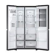 LG InstaView Door-in-Door™ Side-by-Side hűtőszekrény DoorCooling+™ és ThinQ™ technológia, 635L kapacitás, GSXV91MCAF