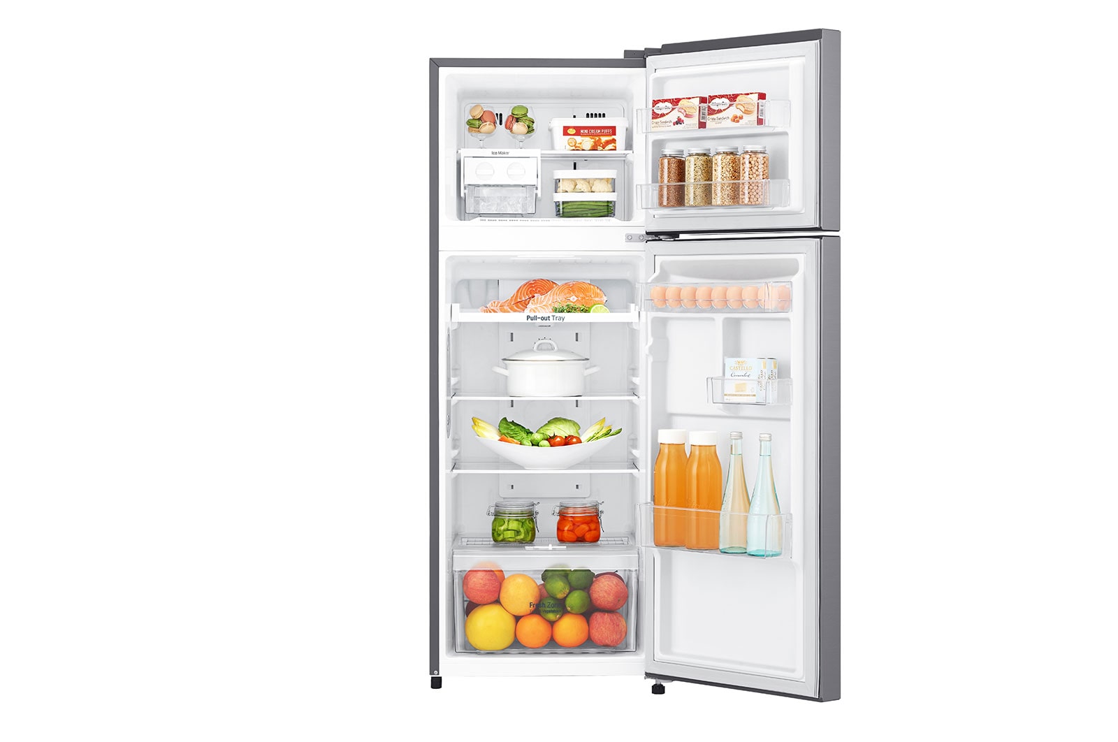 LG Felülfagyasztós hűtőszekrény, DoorCooling⁺™ technológia, 254L kapacitás, GTB362PZCMD