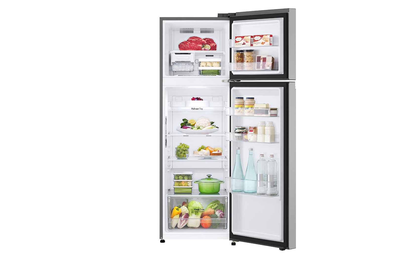 LG Felülfagyasztós hűtőszekrény, DoorCooling⁺™ technológia, 266L kapacitás, GTBV20PYGKD