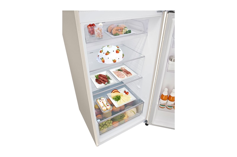 LG Felülfagyasztós hűtőszekrény, DoorCooling⁺™ és ThinQ™ technológia, 461L kapacitás, GTBV44SEBKD