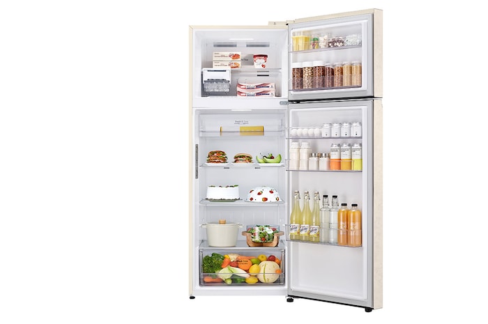 LG Felülfagyasztós hűtőszekrény, DoorCooling⁺™ és ThinQ™ technológia, 461L kapacitás, GTBV44SEBKD