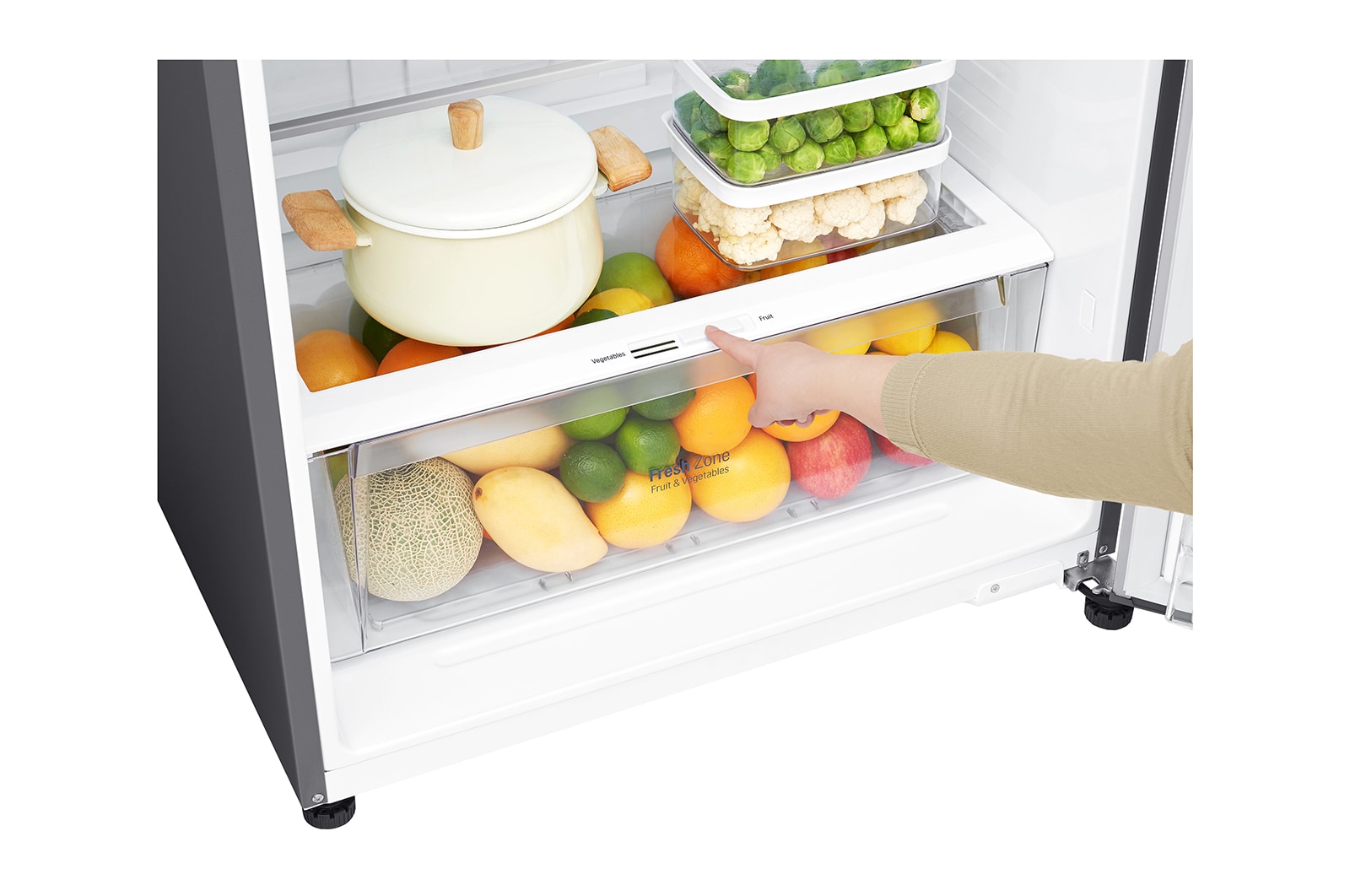 LG Felülfagyasztós hűtőszekrény, DoorCooling+™ és ThinQ™ technológia, 509L kapacitás, GTF744PZPED