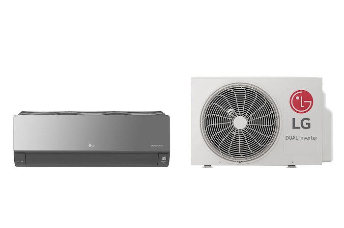LG Stílusos ARTCOOL Mirror légkondicionáló UVnano™ technológiával, DUAL Inverter kompresszorral, Hűtés: 3500 W/ Fűtés: 4000 W, AC12BK