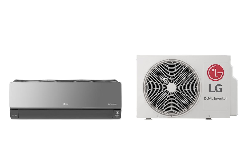 LG Stílusos ARTCOOL Mirror légkondicionáló UVnano™ technológiával, DUAL Inverter kompresszorral, Hűtés: 3500 W/ Fűtés: 4000 W, AC12BK