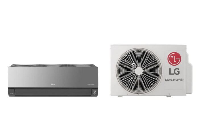 LG Stílusos ARTCOOL Mirror légkondicionáló UVnano™ technológiával, DUAL Inverter kompresszorral, Hűtés: 5000 W/ Fűtés: 5800 W, AC18BK