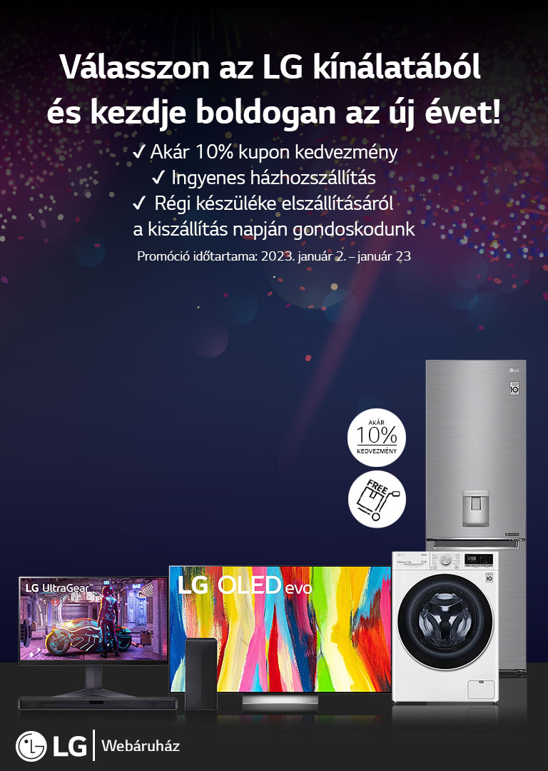 Válasszon az LG kínálatából és kezdje boldogan az új évet!