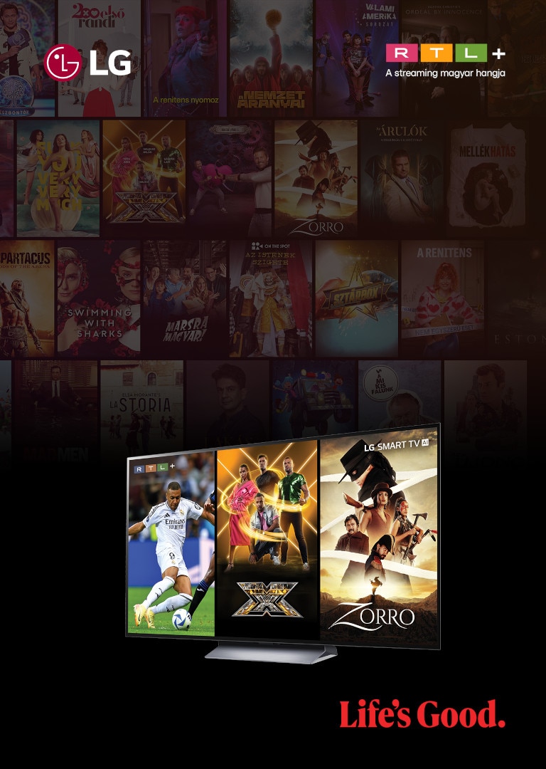 Most 1 hónap ajándék RTL+ előfizetés az új LG Smart AI TV-d mellé!