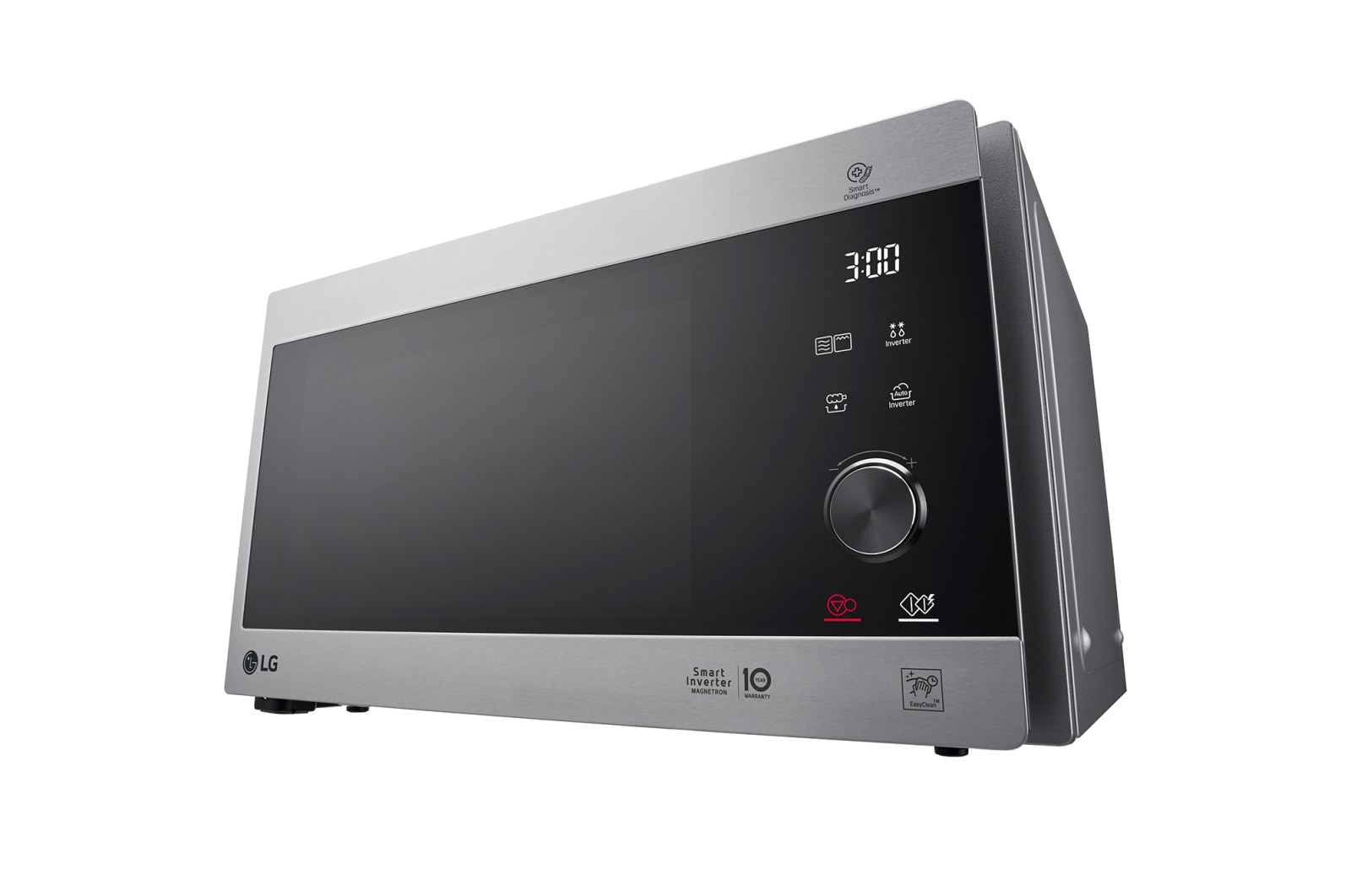 LG 25L grilles mikrohullámú sütő, Smart Inverter technológia, Healthy Fry funkció, Easy Clean belső bevonat, MH6565CPS
