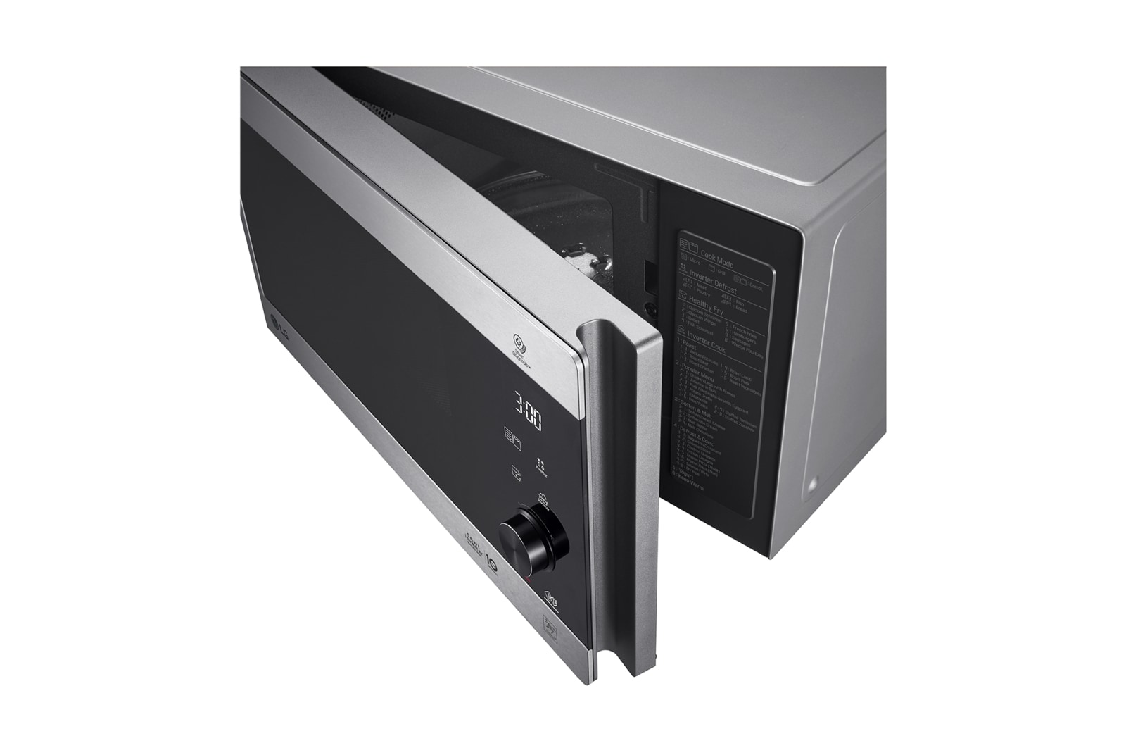 LG 25L grilles mikrohullámú sütő, Smart Inverter technológia, Healthy Fry funkció, Easy Clean belső bevonat, MH6565CPS