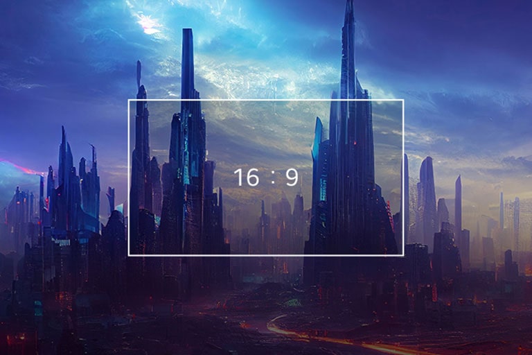 Játékjelenet egy panorámás gaming monitoron.