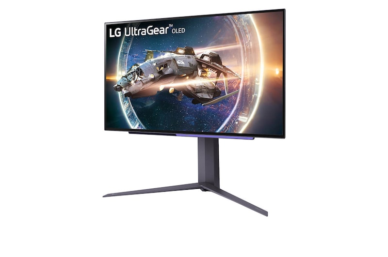 LG 27'' UltraGear™ OLED QHD Gaming Monitor, 240Hz-es képfrissítéssel és 0.03ms-os (GtG) válaszidővel, 27GR95QE-B