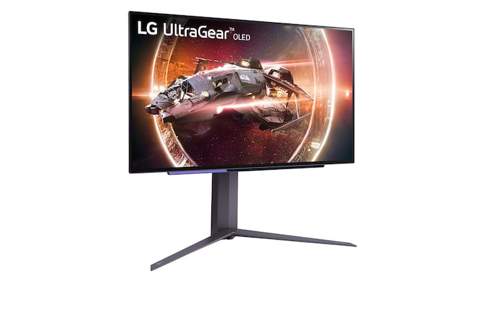 LG 27”-os UltraGear™ OLED 16:9 képarányú QHD gaming monitor 240 Hz-es képfrissítési sebességgel, 27GS95QE-B