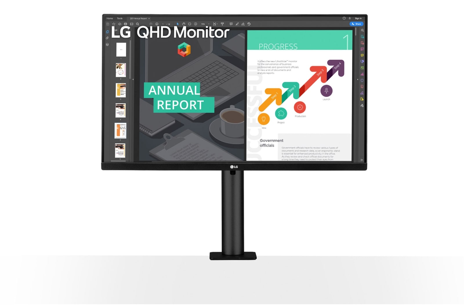 LG 27'' méretű QHD IPS monitor HDR10-zel és AMD FreeSync™ technológiával, 27QN880-B