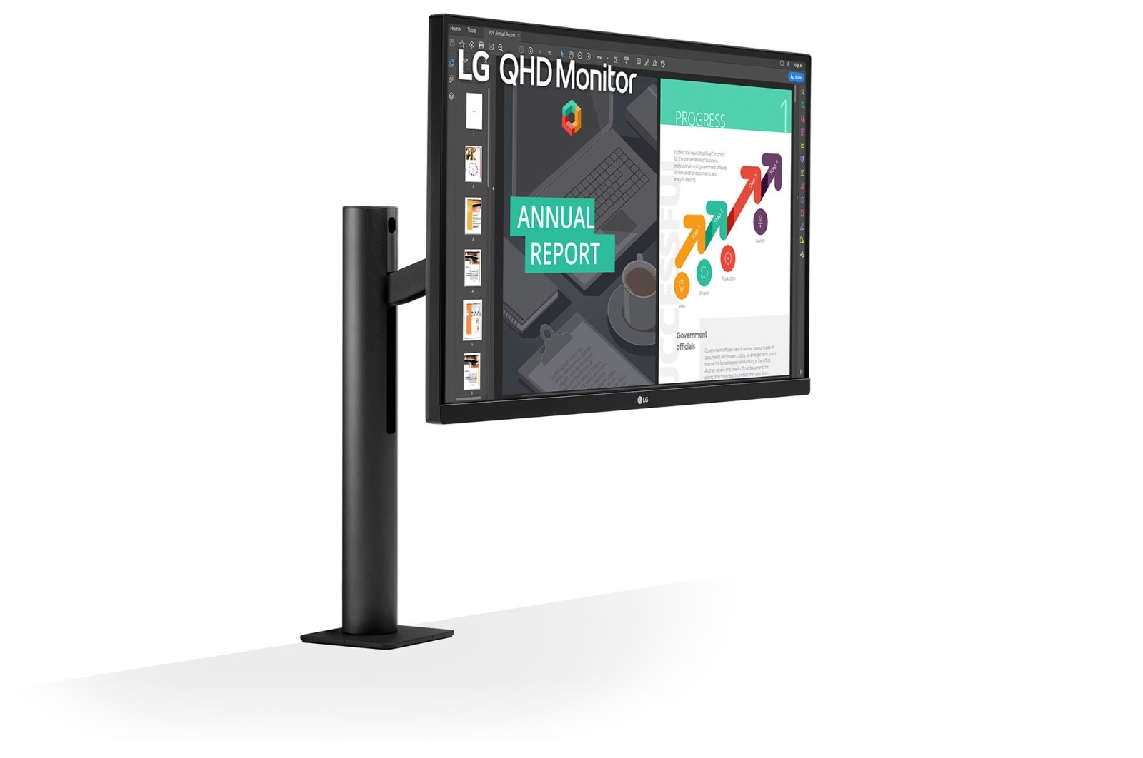 LG 27'' méretű QHD IPS monitor HDR10-zel és AMD FreeSync™ technológiával, 27QN880-B