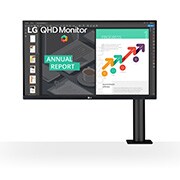 A(z) 27&#39;&#39; méretű QHD IPS monitor HDR10-zel és AMD FreeSync™ technológiával 27QN880-B elölnézete