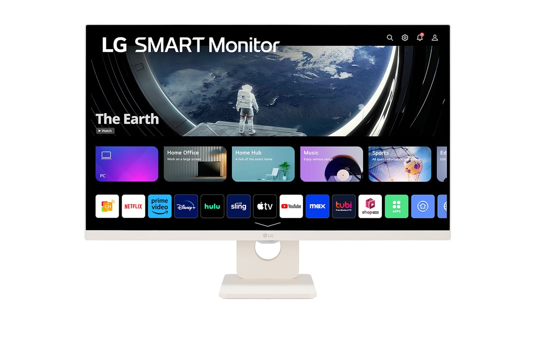 LG 27”-os 16:9 képarányú Smart Monitor webOS platformmal, 27SR50F-W