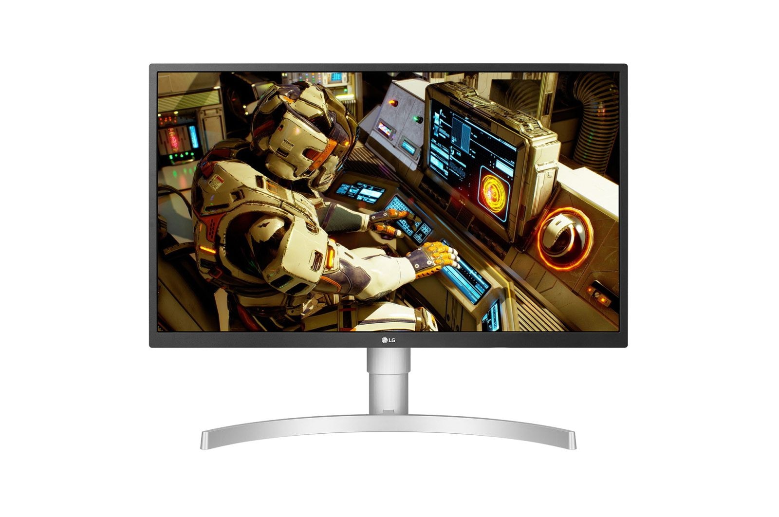 A(z) 27&#34; méretű Class 4K UHD IPS LED HDR Monitor ergonomikus állvánnyal 27UL550P-W elölnézete