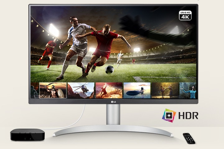 A monitorral a felhasználók 4K felbontást és HDR-tartalmakat élvezhetnek.