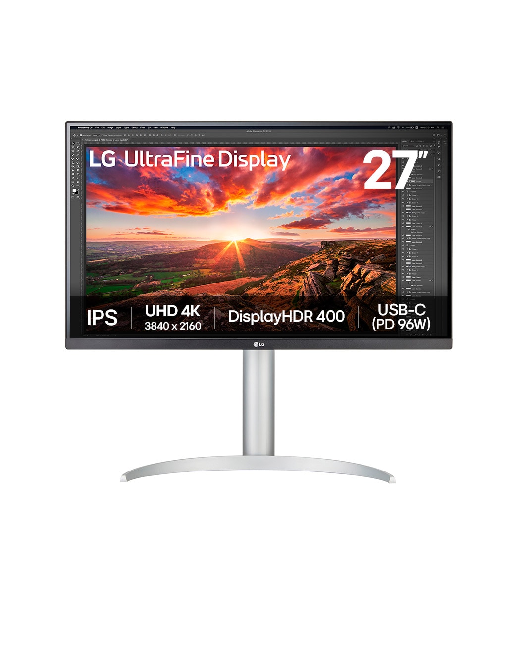 27” UltraFine UHD 4K IPS monitor 27UP850K-W | LG HU