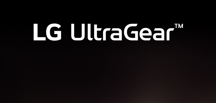 UltraGear™ G6 logó futurisztikus, neonfényes szobában.
