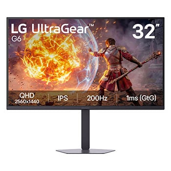 32G620B-B UltraGear™ QHD IPS Gaming Monitor 200 Hz képfrissítéssel 1ms GTG válaszidővel
