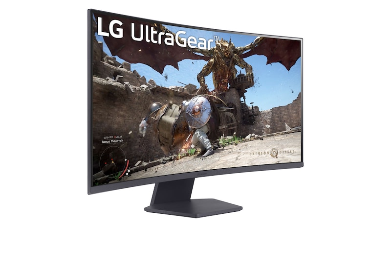 LG 32”-os UltraGear™ 16:9 képarányú QHD, ívelt gaming monitor 180 Hz-es képfrissítési sebességgel, 32GS60QC-B