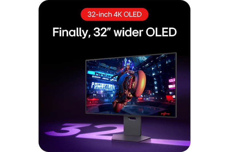 LG 32"-os UltraGear™ 4K UHD OLED Dual-Mode gaming monitor, 32GS95UV-B