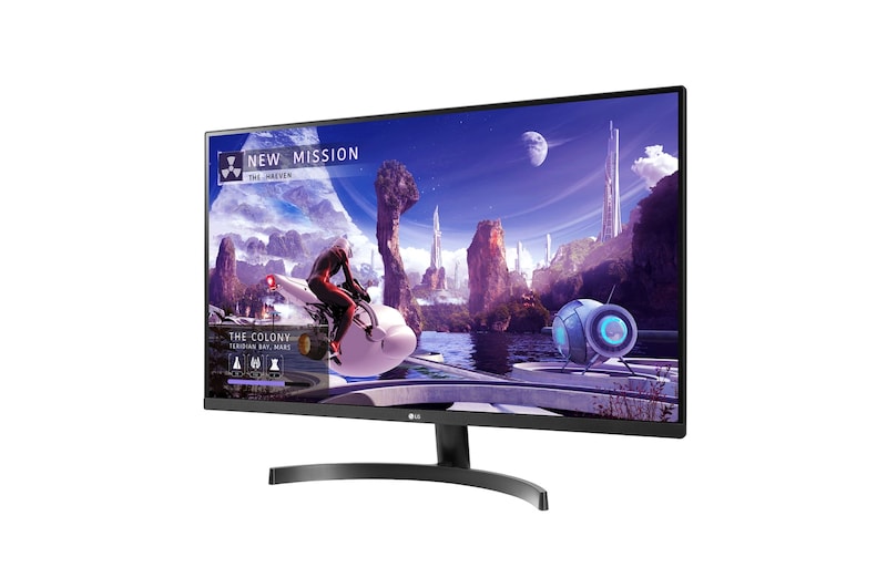 LG 32”-os 16:9 képarányú QHD IPS monitor 75 Hz-es képfrissítési sebességgel, 32QN600P-B