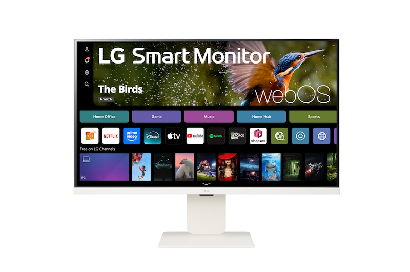 LG 32”-os 16:9 képarányú 4K UHD IPS Smart monitor webkamerával, 32SR85U-W