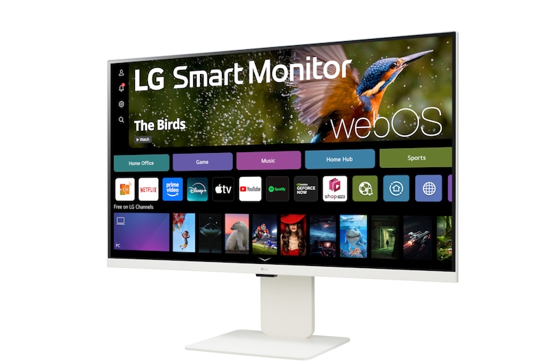 LG 32”-os 16:9 képarányú 4K UHD IPS Smart monitor webkamerával, 32SR85U-W