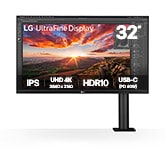 a monitor elölnézete, a kar a jobb oldalon