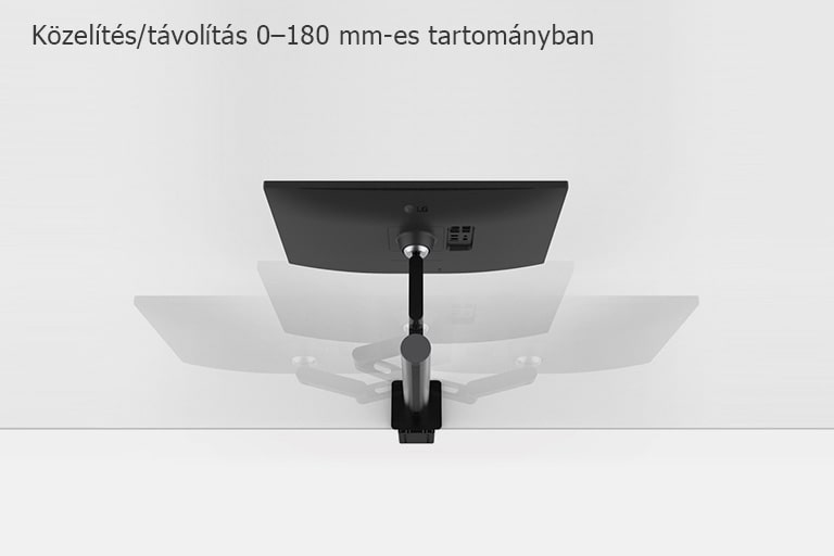 A 0–180 mm-es tartományú közelítés és távolítás szimulációja