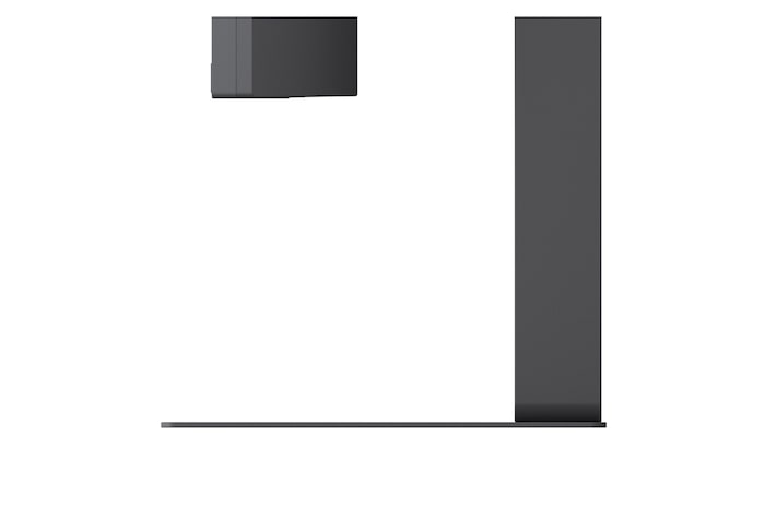 Közelkép a monitorállvány oszlopának függőleges nézetéről