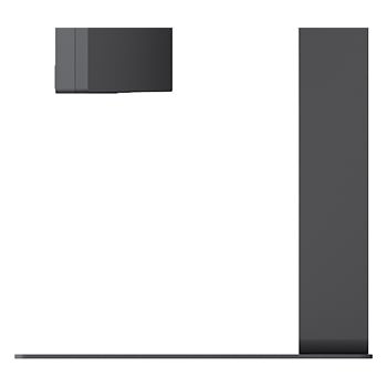 Közelkép a monitorállvány oszlopának függőleges nézetéről