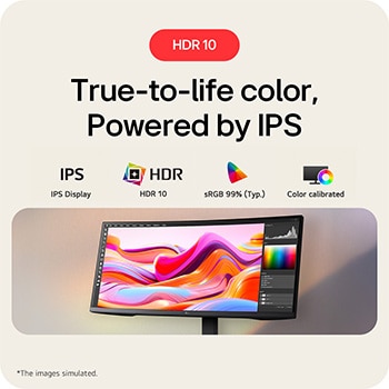 Fényképszerkesztő felületet megjelenítő monitor, amely kiemeli a pontos színvisszaadást