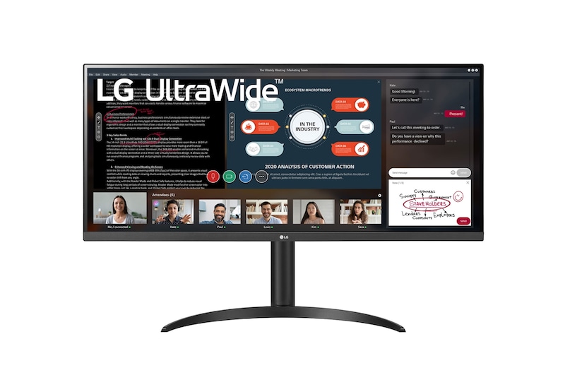LG 34”-os 21:9 UltraWide™ Full HD IPS monitor AMD FreeSync™ technológiával, 34WP550-B