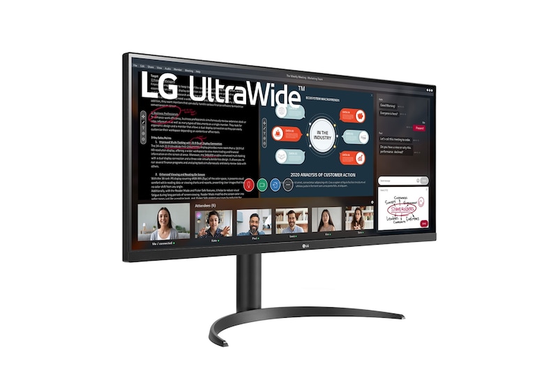 LG 34”-os 21:9 UltraWide™ Full HD IPS monitor AMD FreeSync™ technológiával, 34WP550-B