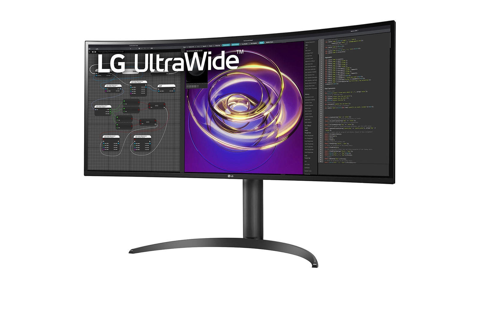 LG 34”-os, 21:9-képarányú, ívelt UltraWide™ QHD (3440 x 1440) monitor, 34WP85C-B