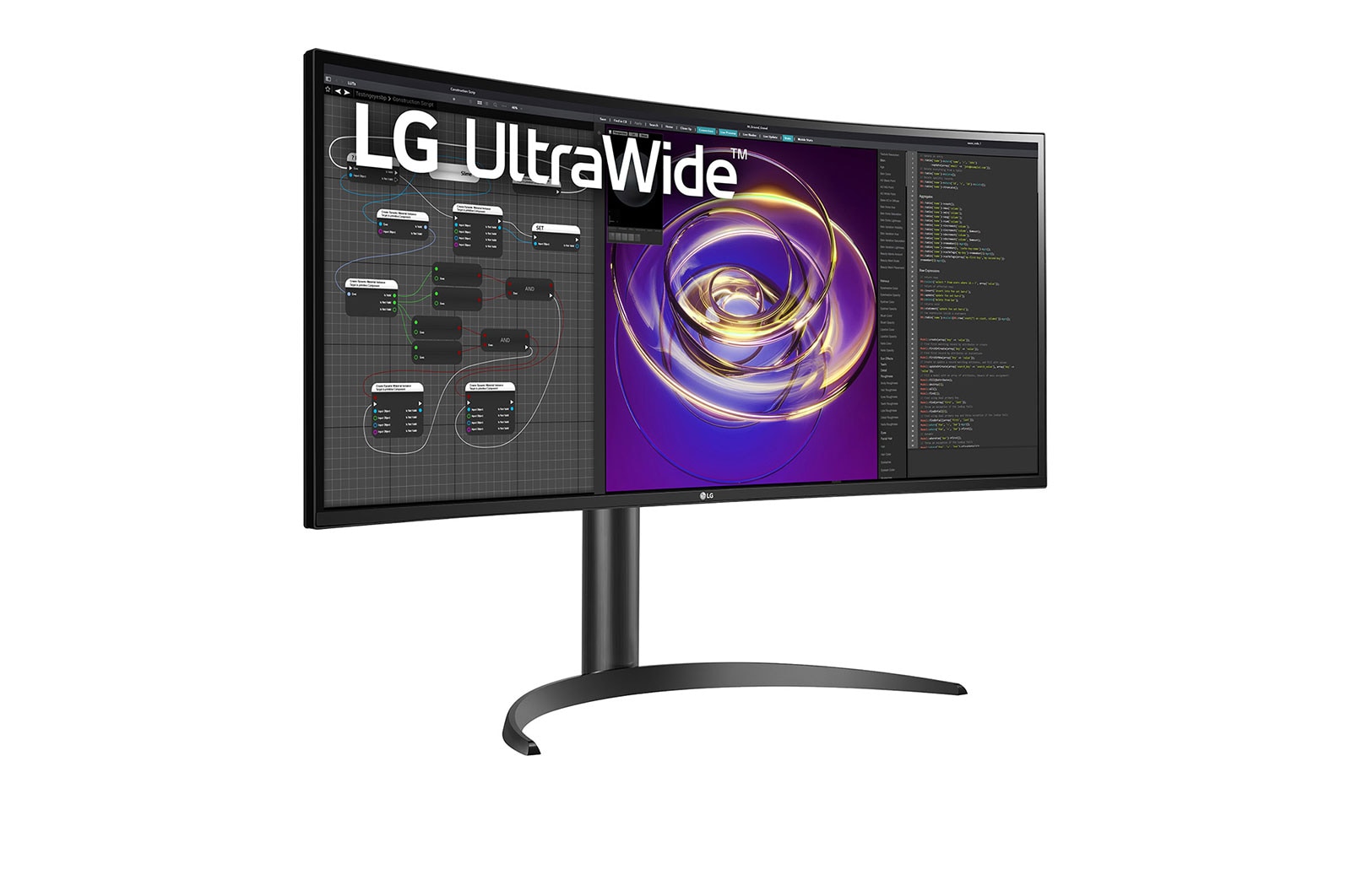 LG 34”-os, 21:9-képarányú, ívelt UltraWide™ QHD (3440 x 1440) monitor, 34WP85C-B