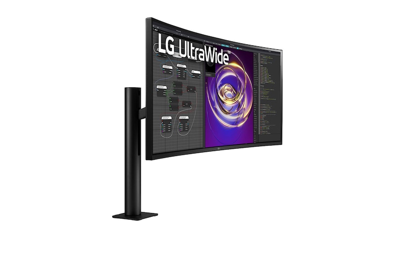 LG 34”-os, 21:9-képarányú, ívelt UltraWide™ QHD (3440 x 1440) Ergo monitor, 34WP88C-B