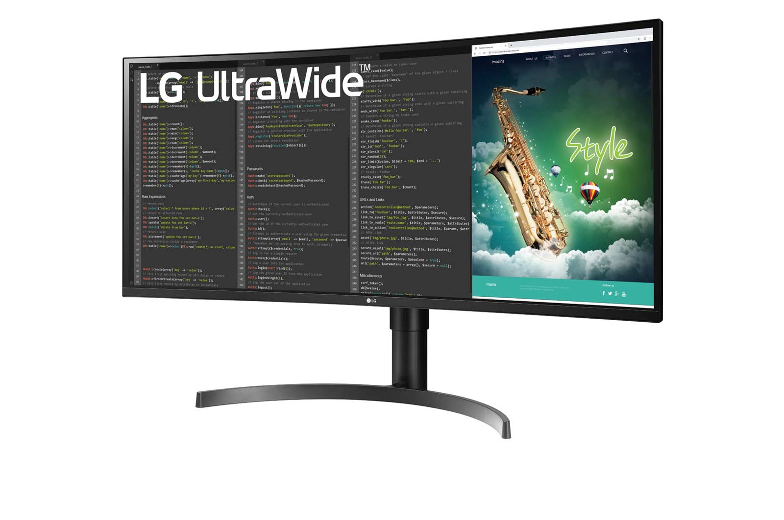 LG 35" méretű 21:9 képarányú UltraWide™ QHD monitor HDR 10-zel, 35WN75CP-B