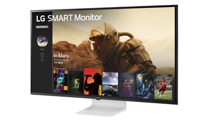 LG 43"-os 16:9 képarányú 4K UHD IPS Smart monitor webOS platformmal, 43SQ700S-W