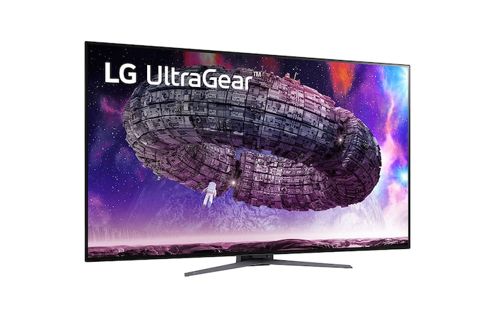 LG 47,5" méretű 4K UHD OLED UltraGear™ gaming monitor 0,1ms-os válaszidővel és NVIDIA G-Sync™ kompatibilitással, 48GQ900-B