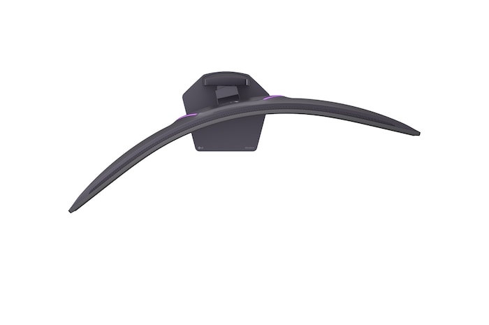 Felülnézet bal irányú elforgatással az 52 hüvelykes UltraGear evo G9 monitorról (52G930B)