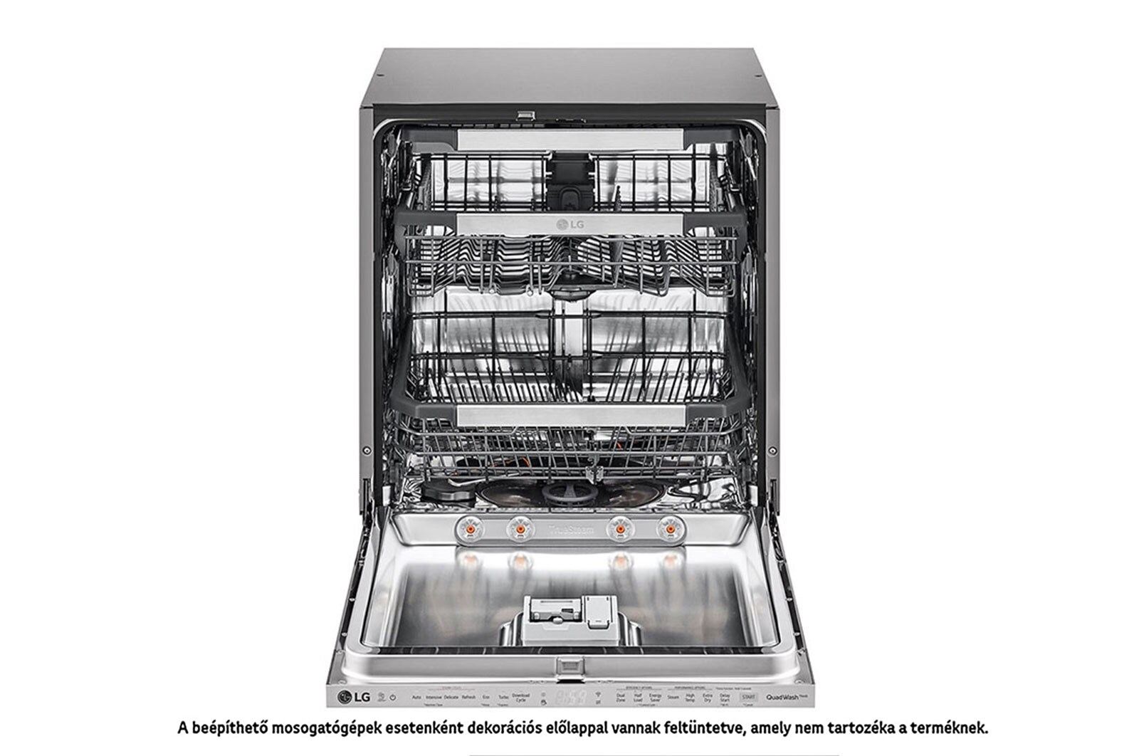 LG QuadWash™ beépíthető gőzös mosogatógép TrueSteam™ technológiával, 14 teríték, DB425TXS