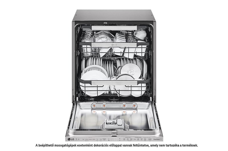 LG QuadWash™ beépíthető gőzös mosogatógép TrueSteam™ technológiával, 14 teríték, DB425TXS