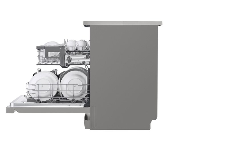 LG QuadWash™ gőzös mosogatógép TrueSteam™ technológiával, 14 teríték, ThinQ™ WiFi funkció, DF222FPS