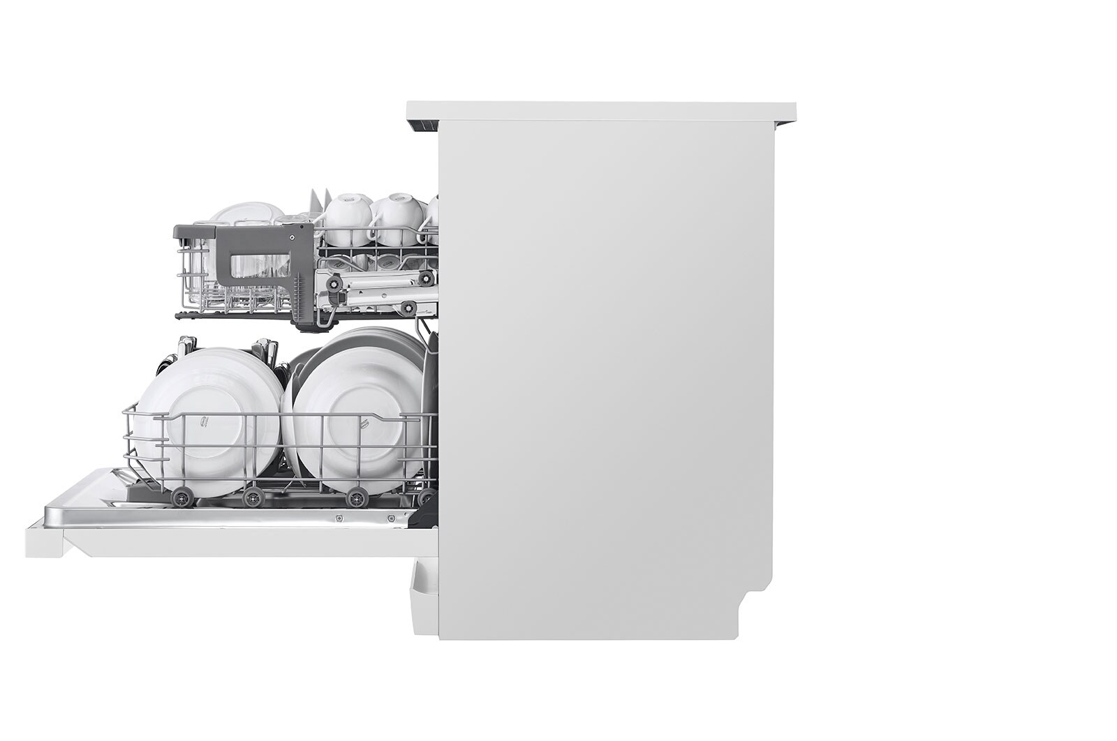LG QuadWash™ gőzös mosogatógép TrueSteam™ technológiával, 14 teríték, ThinQ™ WiFi funkció, DF222FWS
