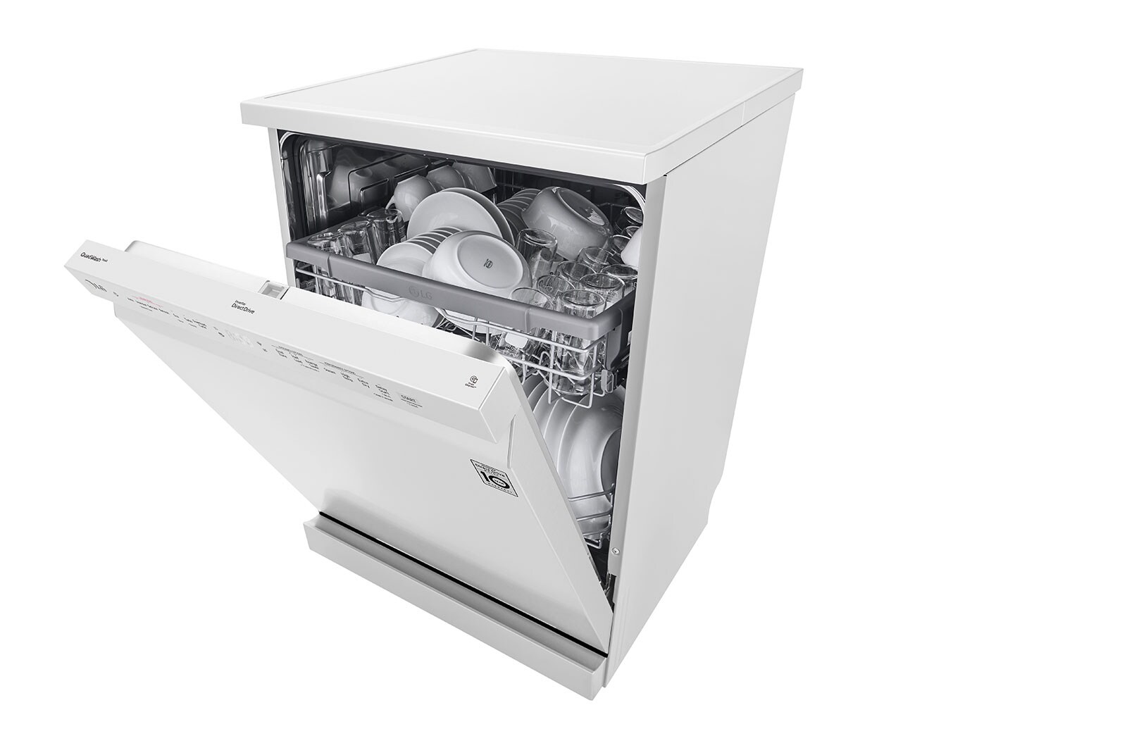 LG QuadWash™ gőzös mosogatógép TrueSteam™ technológiával, 14 teríték, ThinQ™ WiFi funkció, DF222FWS