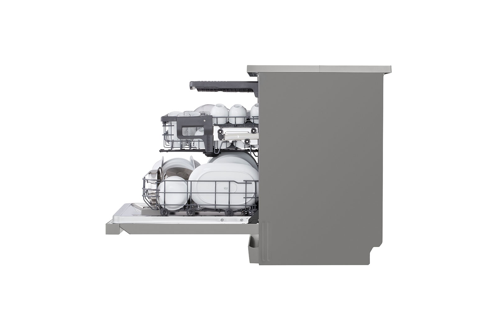 LG QuadWash™ gőzös mosogatógép TrueSteam™ technológiával, 14 teríték, ThinQ™ WiFi funkció, DF243FVS